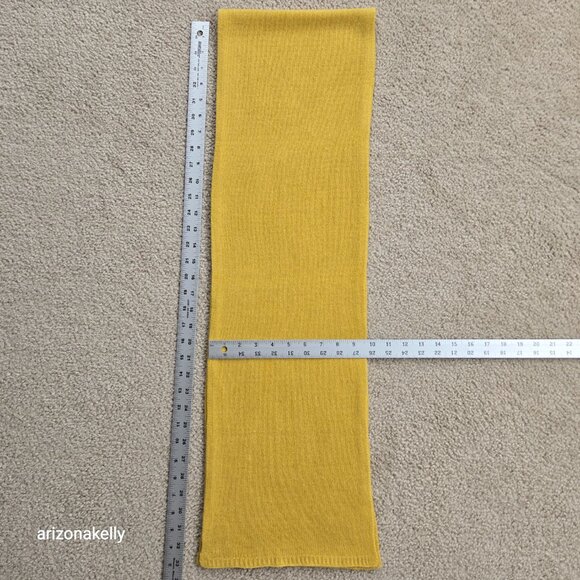 NWOT Portolano Cashmere Scarf Yellow Mustard - Picture 3 of 9